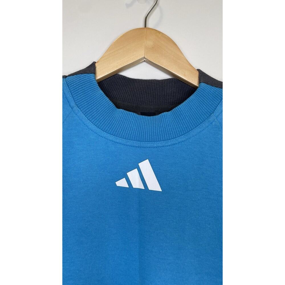 Adidas Japan Three Stripes Colorblock Pullover Sweatshirt Blue Women's Medium - Picture 3 of 13